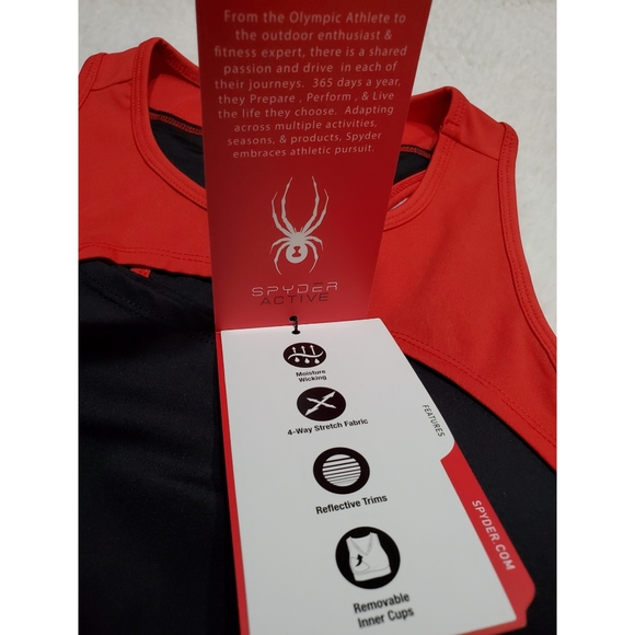 Brand New Spyder Sports Bra Cropped Tank Top - Racerback (For Women) - Picture 9 of 11